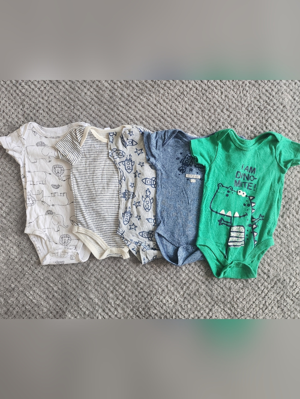 Green & Blue Kids One-Piece Bodysuits